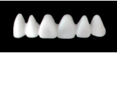 Cod.S1UPPER ANTERIOR : 10x  solid (not hollow) wax bridges, LARGE, Tapering ovoid, (13-23), compatible to Cod.E1UPPER ANTERIOR (hollow), (13-23)